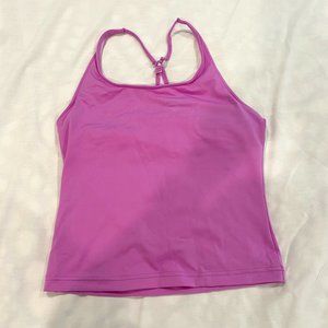 Mossimo Racerback Tank Top w/Bra - Fuchsia Pink M